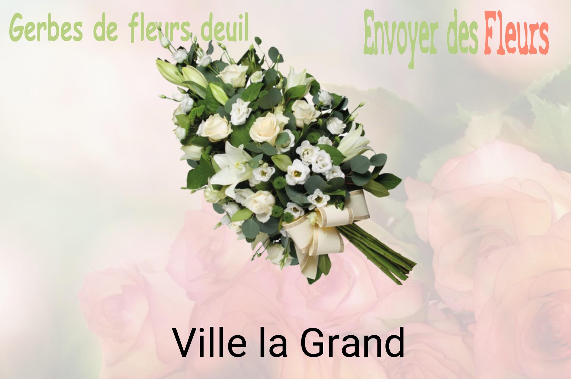 Gerbe de fleurs de deuil livrée à Ville-la-Grand